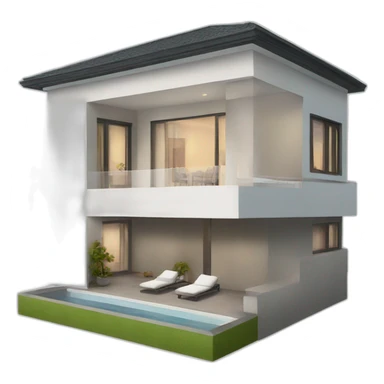 Modern villa sticker