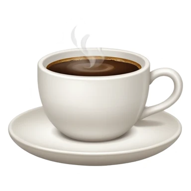 plain Coffee without Saucer, white Cup, no saucer. sticker