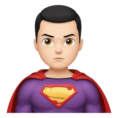 Make a superhero’s filing it’s a human white skin whit buzz cut back hair sticker