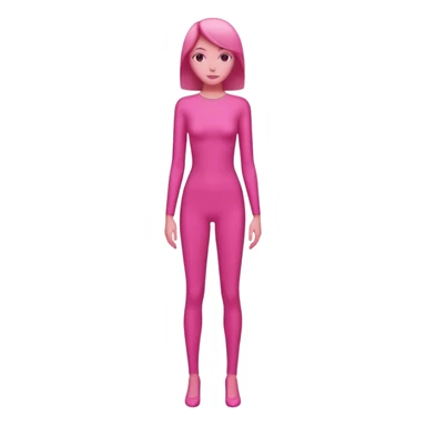 silueta de mujer rosa sticker