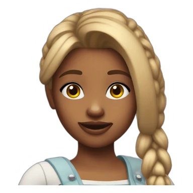 a girl playing sims 4 sticker