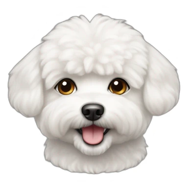 Small bichon frise dog sticker