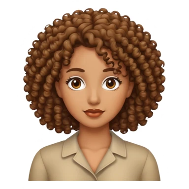 Moça de cabeça cacheadas  sticker