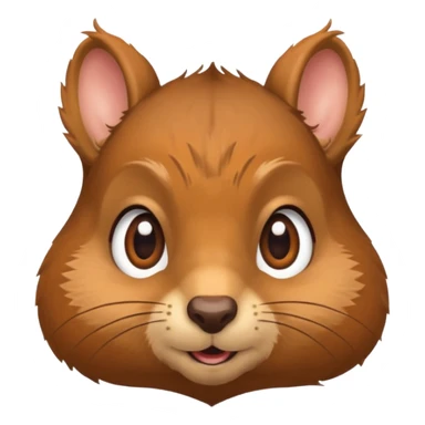 Squirrel face emoji sticker