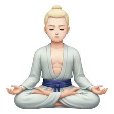 chill meditating villain  sticker