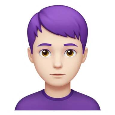 men with purple short hair sticker