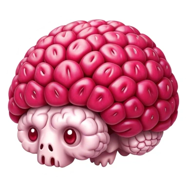 A raspberry brain sticker