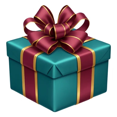 burgundy present sticker