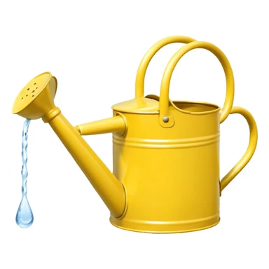 Yellow garden watering can sticker