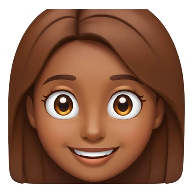 elegant portrait of brown beauty emoji sticker
