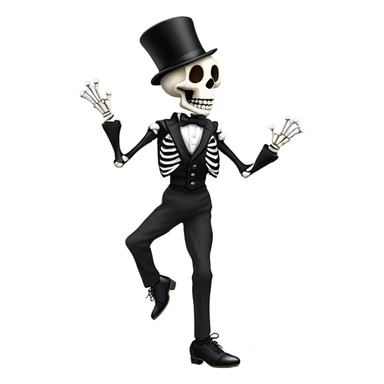 Tap dancing skeleton  sticker