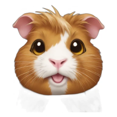 Guinea pig dressed a cat sticker