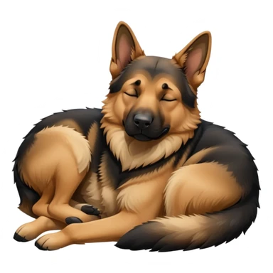 Sleeping German shepherd full body  sticker