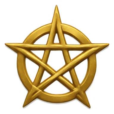 golden pentacle sticker