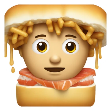 Poutine mange sushi  sticker