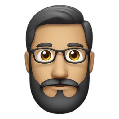 computer science engineer with small beard and mustache sticker