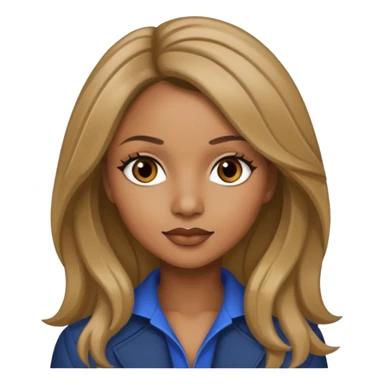 Natina Reed with dark blonde long hair sticker