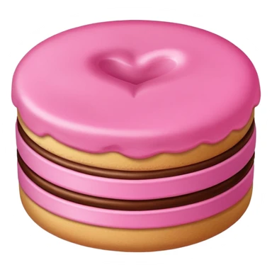 Yumuş yumuş pembe ayıcık elinde kremalı kek tutan sticker