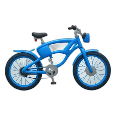 A blue bike wheeling sticker