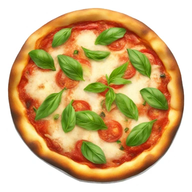 Fire roasted Margarita pizza with basil sticker