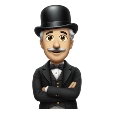 charlie chaplin without hat sticker