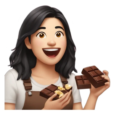 rashmika eat chocolate sticker