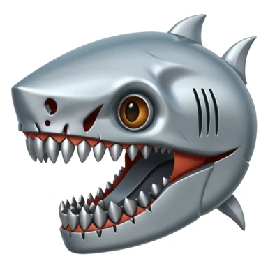 metallic jaw with teeth sticker