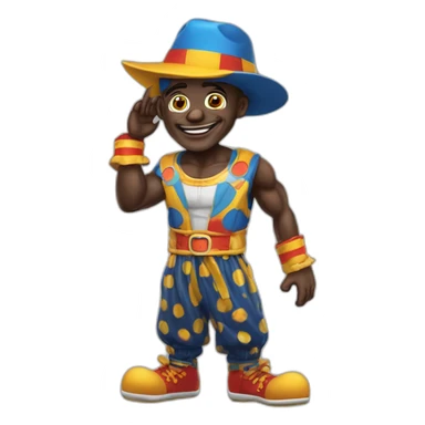 Vinicius con gorro de payaso sticker