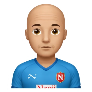 bald man wearing Napoli football jersey sticker