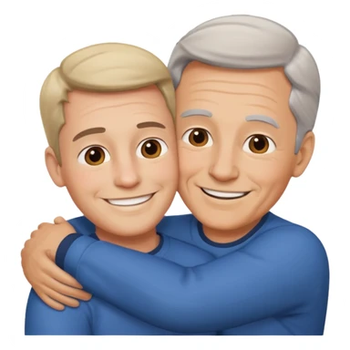 father-in-law and son-in-law hugging sticker