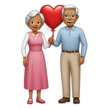 Grandparents in Day St Valentines  sticker