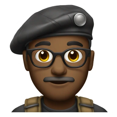 Artist in beret with brush sticker