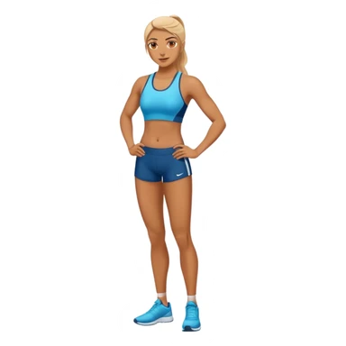 athlete woman full body sticker