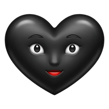 Coeur noir sticker