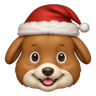Dog whit Christmas hat sticker