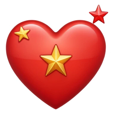 heart with a star motif sticker