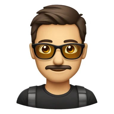 Hombre rubio con gafas tomando una taza de café expreso sticker