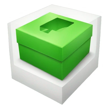 green box with a white checkmark on it sticker