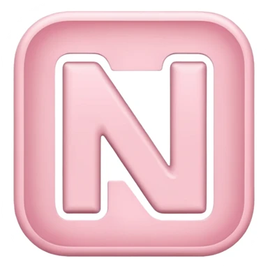 Netflix aesthetic isolated "N" logo in pastel pink sticker