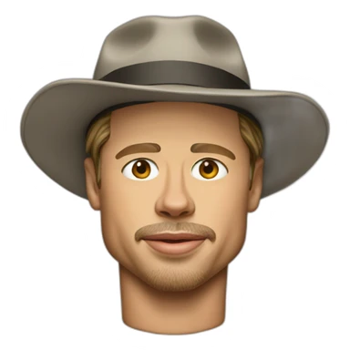 Brad pitt wearing a hat sticker