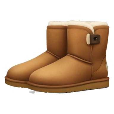 Pair of UGG in brown color  sticker