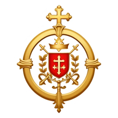 Pope's emblem with a touch of red sticker