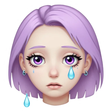 pastel goth eye with tears sticker
