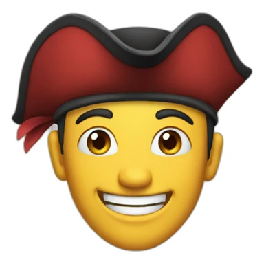 a happy pirate sticker