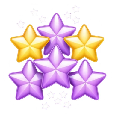 Lilac three stars sticker