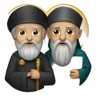 Orthodox Byzantine icon Saint Cyril and Methodius sticker