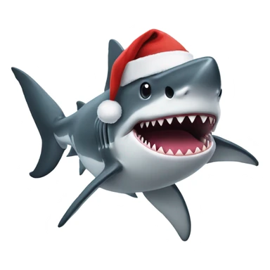 Shark wearing tuxedo and Santa hat sticker