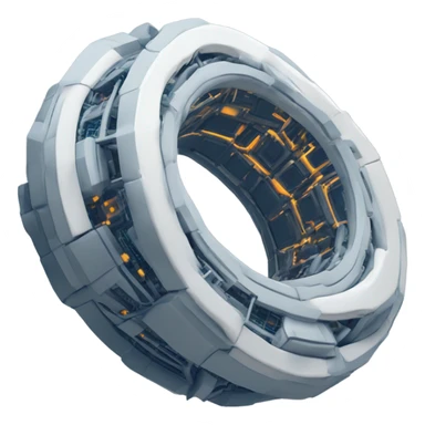 Toroidal space generator model isometric geometry UFO propulsion sticker