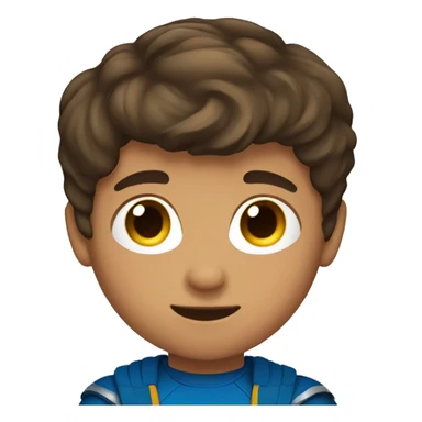 superhero, child, boy, short brown hair, brown eyes, Hispanic sticker