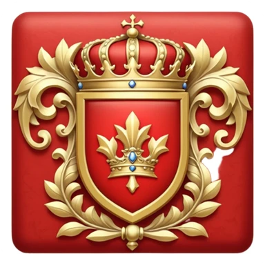 Red Royal Crest sticker